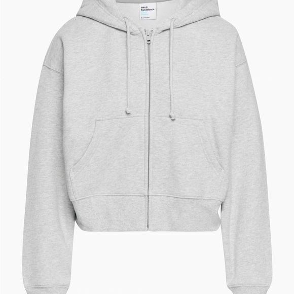 Aritzia TNA grey boyfriend boxy zip hoodie XS - Picture 7 of 8